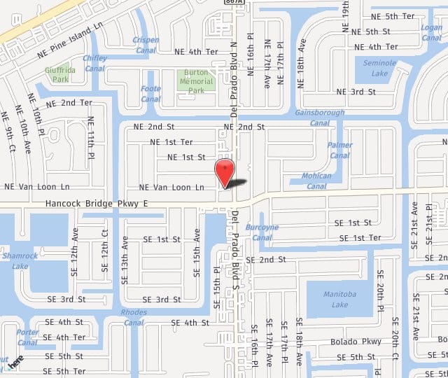 Location Map: 14 Del Prado Blvd. Cape Coral, FL 33909